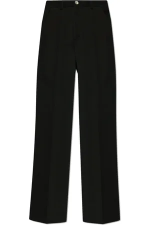 Salvatore Ferragamo Bukser, Herre, Sort, L, Bomuld, Creased Bukser