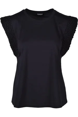 Dondup Top, Dame, Sort, M, Bomuld, Bomulds T-shirt