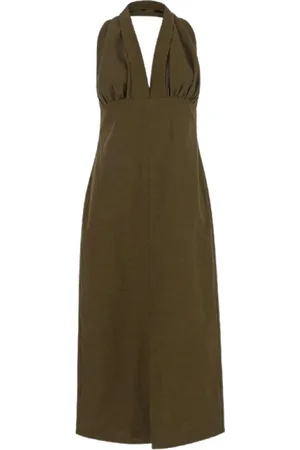 Bottega Veneta Kjole, Dame, Grøn, 2XS, Elegant Sort Kjole