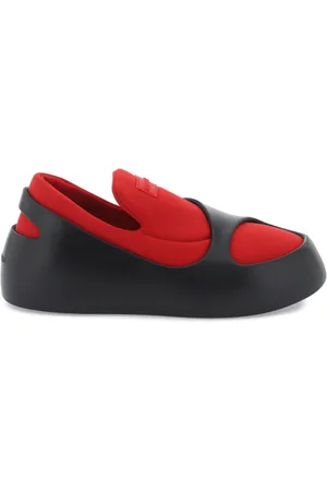 Salvatore Ferragamo Sko, Herre, Rød, 38 EU, Slip-ons med udskæringsdetaljer