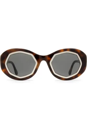 Marni Tilbehør, Dame, Brun, 52 MM, Uld, Stilfulde Solbriller