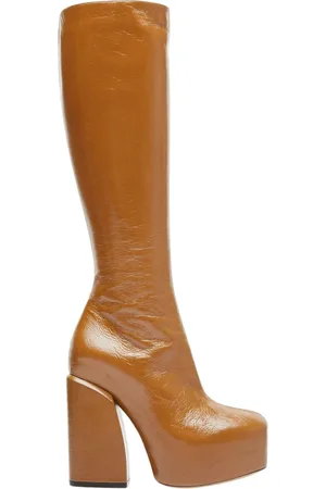 DRIES VAN NOTEN Sko, Dame, Brun, 37 EU, Læder, Høje Læderstøvler