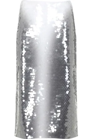 Sportmax Nederdel, Dame, Sort, S, Sequin Mini Skirt