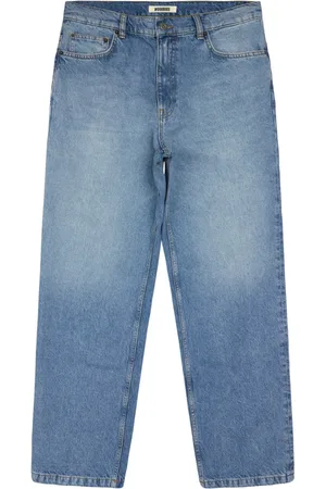 Woodbird Jeans, Herre, Blå, W33, Bomuld, Blå Jeans med Subtile Søm Detaljer