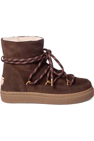 Coccinelle Sko, Dame, Brun, 36 EU, Suede, Brune Suede Ankelstøvler med Jacquard