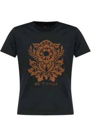 Etro Top, Dame, Sort, XL, Bomuld, T-shirt med vintageeffekt