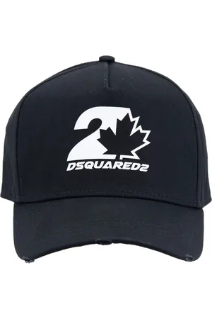Dsquared2 Tilbehør, unisex, Sort, ONE SIZE, Bomuld, Baseballkasket med logo og spænde