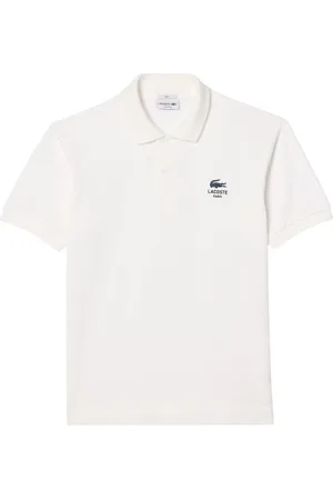 Lacoste Top, Herre, Hvid, 2XL, Bomuld, Classic Fit Signature Print L.12.12 Polo