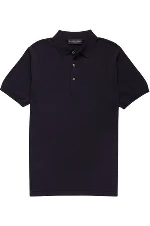 Brooks Brothers Top, Herre, Blå, M, Bomuld, Makò Bomulds Polo Shirt