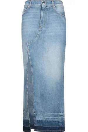 Pinko Nederdel, Dame, Blå, S, Denim, Moderne Denim Lang Nederdel