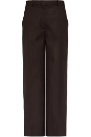 Stella McCartney Bukser, Dame, Brun, XS, Uld, Wide-leg bukser