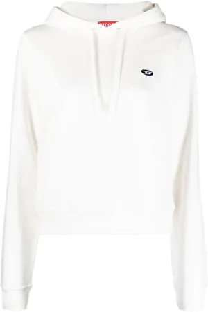 Diesel Sweathshirts & Hoodies, Dame, Hvid, XS, Bomuld, Casual Hoodie