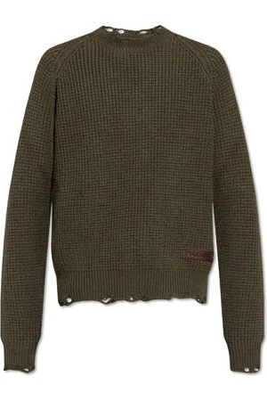 Dsquared2 Strik, Herre, Grøn, 2XL, Uld, Uld Sweater