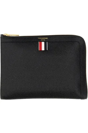 Thom Browne Tilbehør, Herre, Sort, ONE SIZE, Uld, Lille Dokumentholder