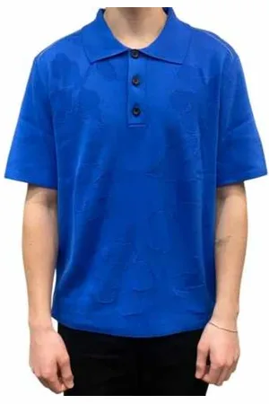 Paul Smith Top, Herre, Blå, S, Uld, Kongeblå Blomstret Polo Skjorte