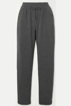 Loro Piana Bukser, Dame, Grå, XS, Cashmere, Bløde strikkede grå cashmere joggingbukser