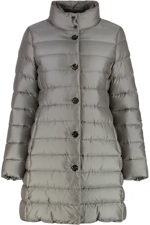 MOORER Frakke, Dame, Grå, XS, Nylon, Techno-nylon Dunjakke med Aftagelig Foring