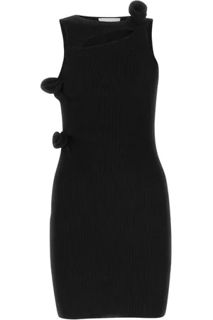 COPERNI Kjole, Dame, Sort, M, Asymmetrisk Blomst Knit Mini Kjole