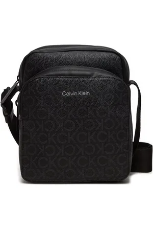 Calvin Klein Taske, Herre, Sort, ONE SIZE, Uld, Monogram PU Læder Skuldertaske