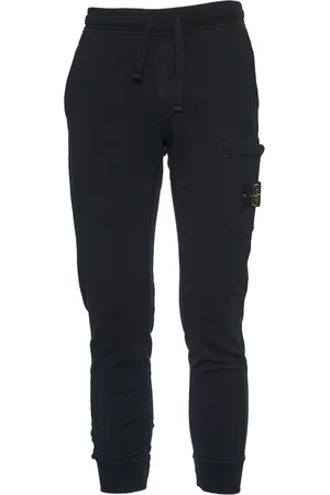 Stone Island Bukser, Herre, Sort, XL, Bomuld, Sorte Joggerbukser Ultimativ Komfort Stil