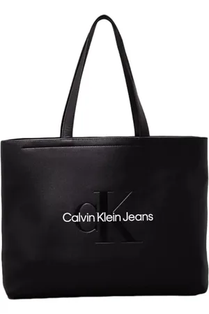 Calvin Klein Taske, Dame, Sort, ONE SIZE, Uld, Skulpturel Slim Skuldertaske