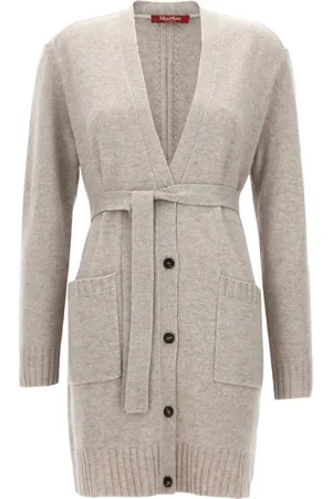 Max Mara Strik, Dame, Grå, XS, Uld, Studio Cardigan