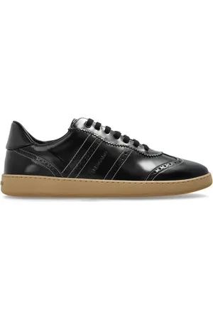 Salvatore Ferragamo Sko, Herre, Sort, 38 EU, Læder, Achille Brog Low-Top Sneakers