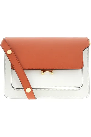 Marni Taske, Dame, Flerfarvet, ONE SIZE, Læder, Læder Trunk Crossbody Taske