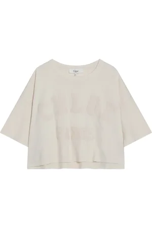 Chloé Top, Dame, Hvid, S, Uld, Stilfuld frakke med kappedesign