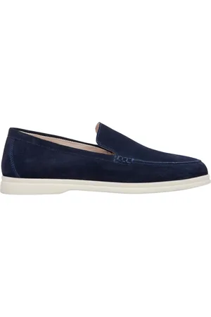 Estro Sko, Herre, Blå, 43 EU, Navy Velour Loafers