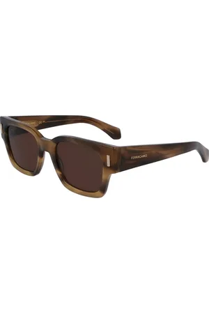 Salvatore Ferragamo Tilbehør, Herre, Grøn, 52 MM, Uld, Stilfulde solbriller