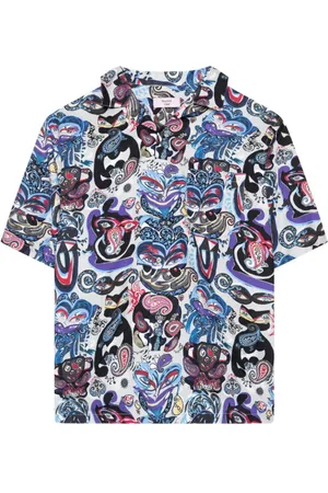 MARTINE ROSE Skjorte, Herre, Flerfarvet, XL, Uld, Short Sleeve Bluser