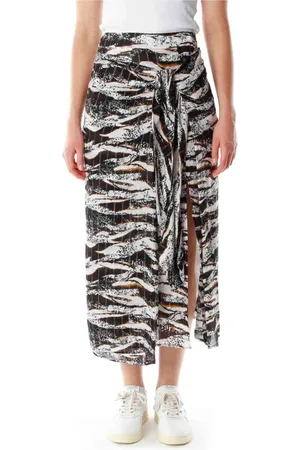LALA BERLIN Nederdel, Dame, Flerfarvet, S, Tyl, Zebra Print Wrap Style Nederdel