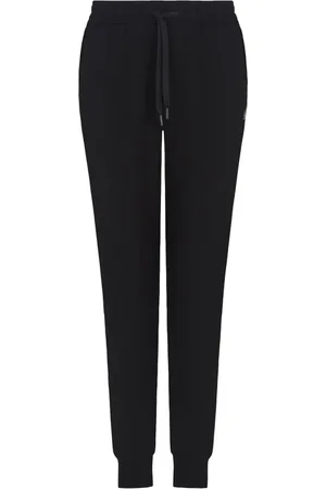 Armani Exchange Bukser, Dame, Sort, S, Uld, Sorte Sweatpants Stilfuld og Behagelig
