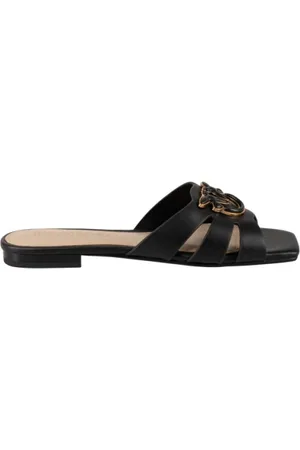 Pinko Sko, Dame, Sort, 40 EU, Uld, Stilfulde Sandaler i Pink