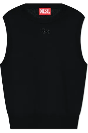 Diesel Top, Dame, Sort, M, Uld, Sleeveless Top