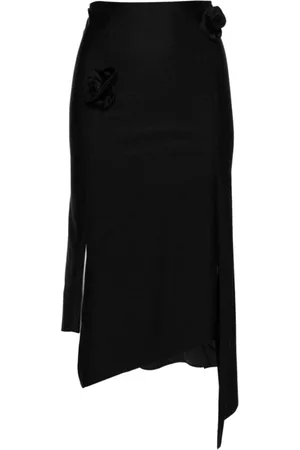 COPERNI Nederdel, Dame, Sort, S, Nylon, Floral Appliqué Panelled Skirt