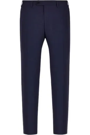 CANALI Bukser, Herre, Blå, XL, Uld, Slim-fit Bukser