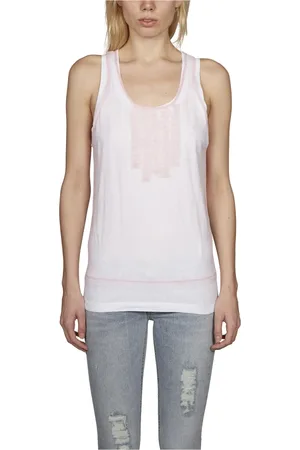 Dsquared2 Top, Dame, Lyserød, S, Tyl, Tulle Double Tank Top