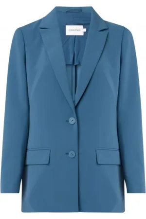 Calvin Klein Jakke, Dame, Blå, L, Uld, Blazer K20K204874