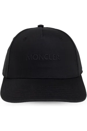 Moncler Tilbehør, Dame, Sort, ONE SIZE, Uld, Broderet kasket til stilfuldt look