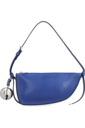 Burberry Taske, Dame, Blå, ONE SIZE, Uld, Shield Sling Læder Mini Skuldertaske
