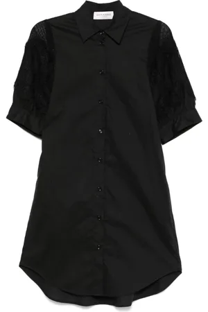 ERMANNO SCERVINO Kjole, Dame, Sort, XS, Uld, Sort knap-op kjole med lommer