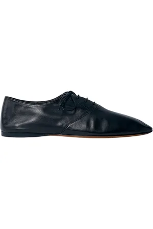 The Row Sko, Dame, Sort, 37 EU, Læder, Elegante Snøresko i Glat Læder