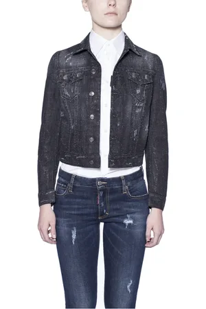 Dsquared2 Jakke, Dame, Blå, 2XS, Denim, Jakke med nitter