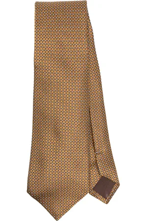 CANALI Tilbehør, Herre, Gul, ONE SIZE, Luksuriøs silkeslips