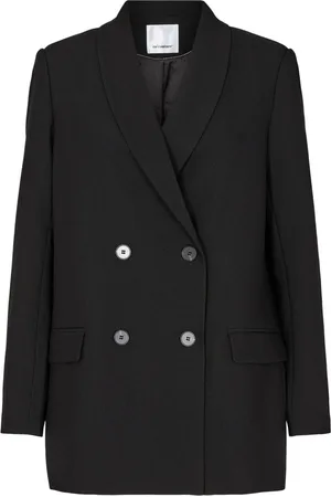Co`Couture Jakke, Dame, Sort, M, Polyester, Oversize Sort Blazer med Simpel Krave