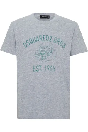 Dsquared2 Top, Herre, Grå, XL, Bomuld, Grå T-shirt