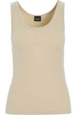 Bitte Kai Rand Top, Dame, , 2XL, Bomuld, Rib Tank Top Ivory