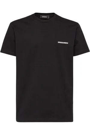 Dsquared2 Top, Herre, Sort, 2XL, Bomuld, Milan Print Bomulds T-shirt